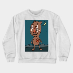 bear at night Crewneck Sweatshirt